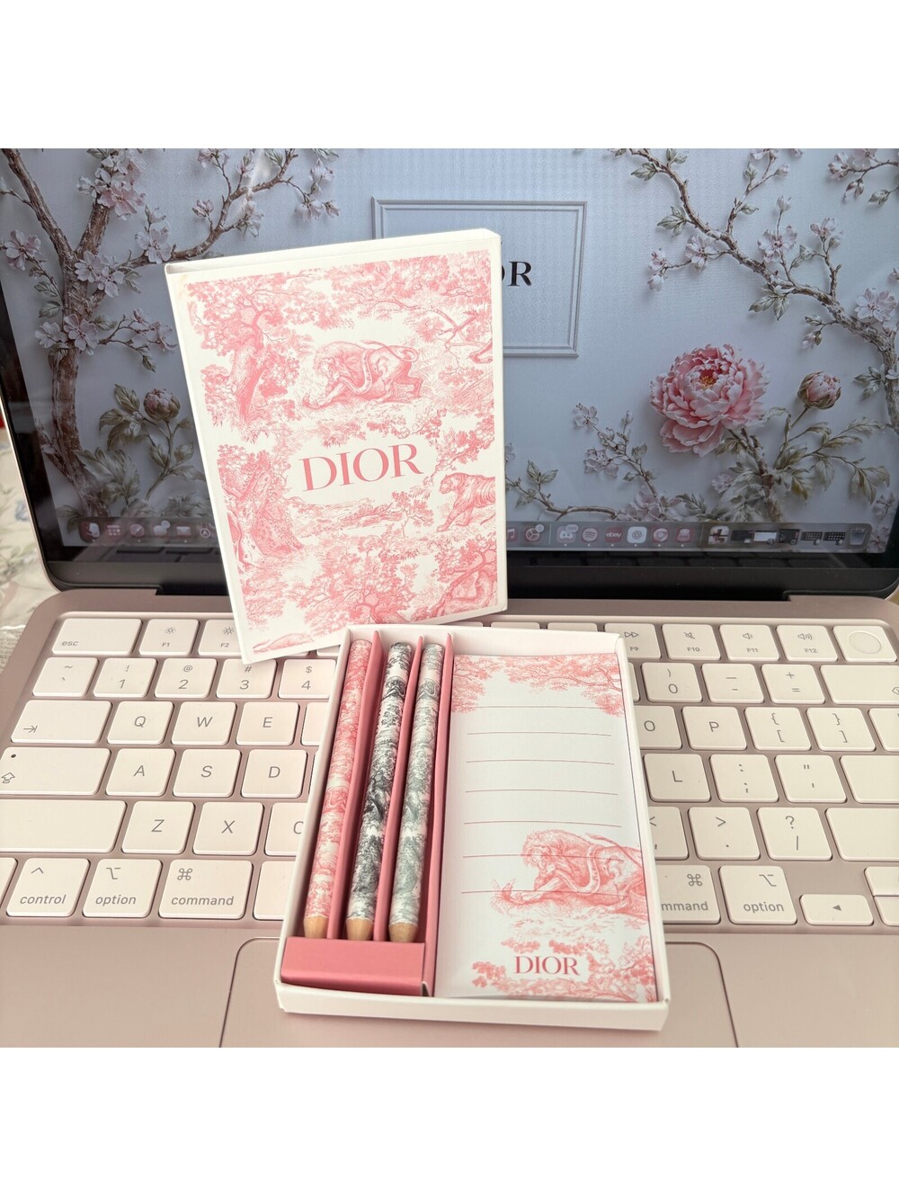 DIOR MINI NOTEPAD + PENCILS SET